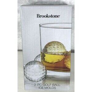 Brookstone 2-PC Golf Ball Ice Molds NEW